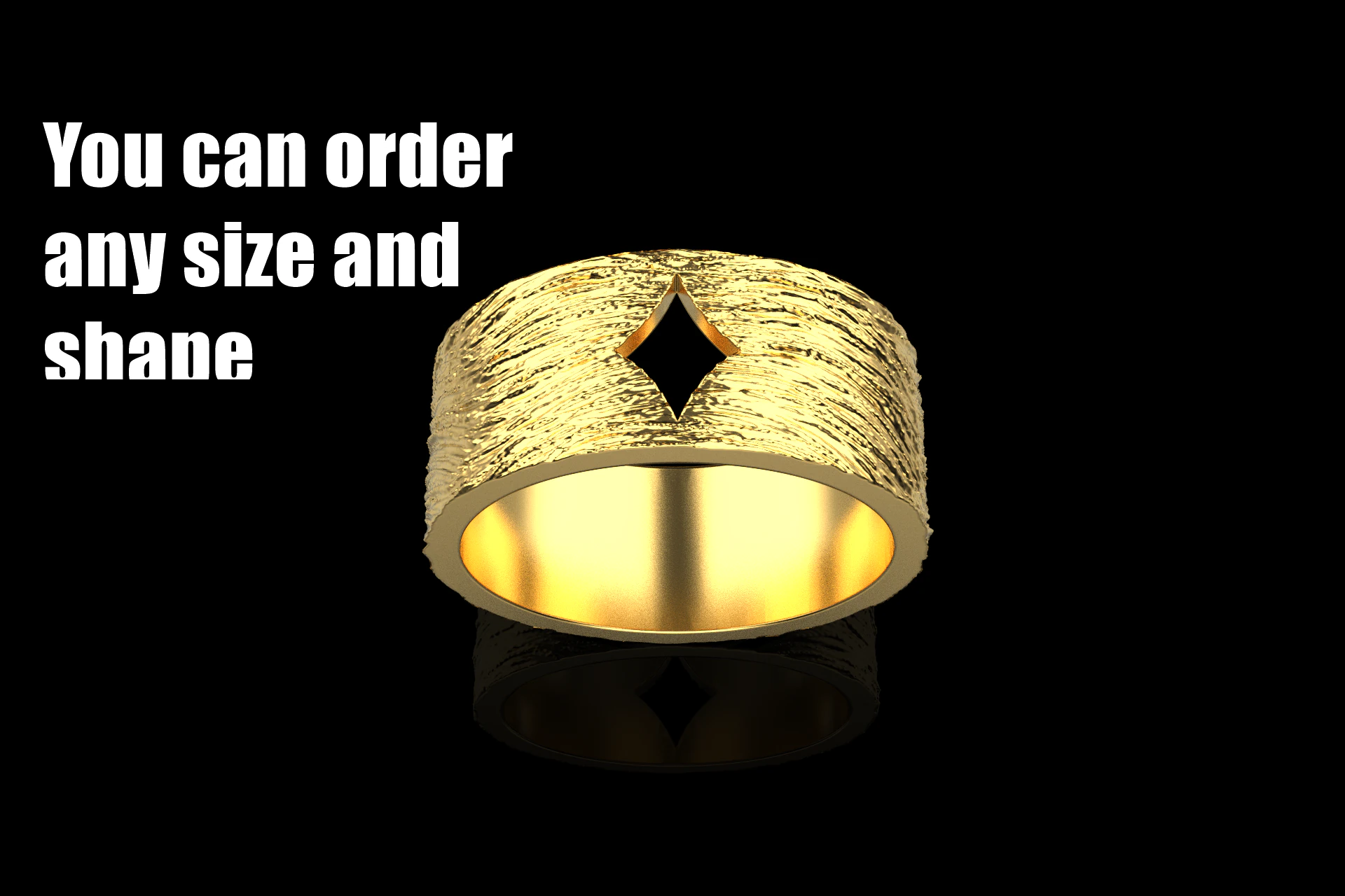 Card diamonds ring model 633 3D Print Model .c4d .max .obj .3ds .fbx .stl .blend