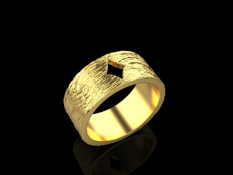 Card diamonds ring model 633 3D Print Model