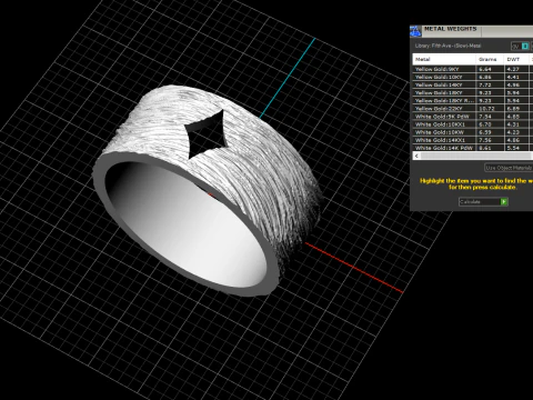 Card diamonds ring model 633 3D Print Model
