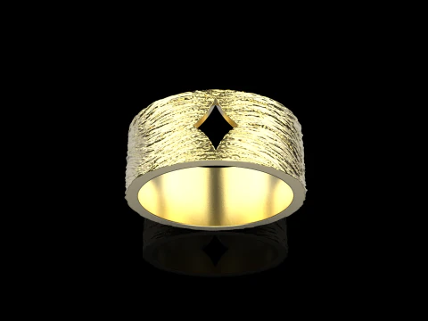 Card diamonds ring model 633 3D Print Model