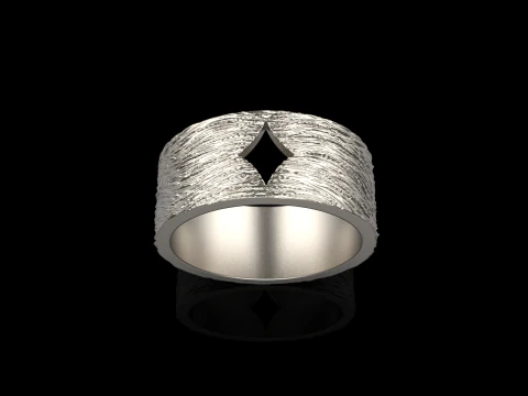 Card diamonds ring model 633 3D Print Model