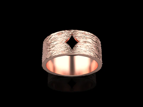 Card diamonds ring model 633 3D Print Model