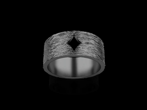 Card diamonds ring model 633 3D Print Model