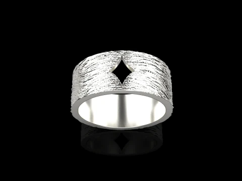 Card diamonds ring model 633 3D Print Model