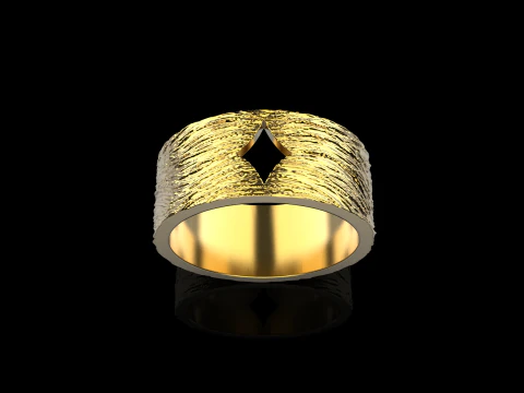 Card diamonds ring model 633 3D Print Model