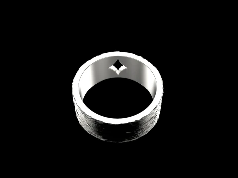 Card diamonds ring model 633 3D Print Model