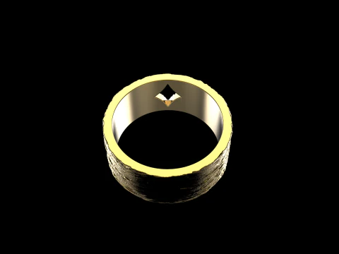 Card diamonds ring model 633 3D Print Model