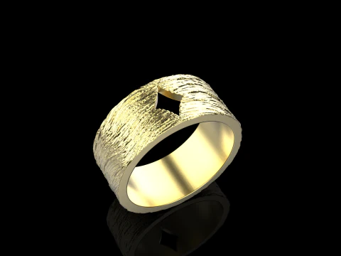 Card diamonds ring model 633 3D Print Model