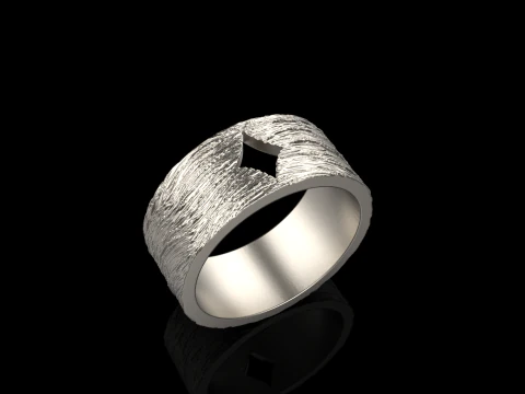 Card diamonds ring model 633 3D Print Model