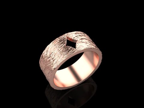 Card diamonds ring model 633 3D Print Model