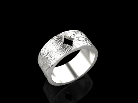 Card diamonds ring model 633 3D Print Model