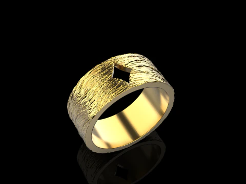 Card diamonds ring model 633 3D Print Model