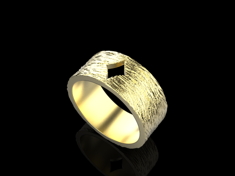 Karciany pierścionek z brylantami model 633 Model do druku 3D