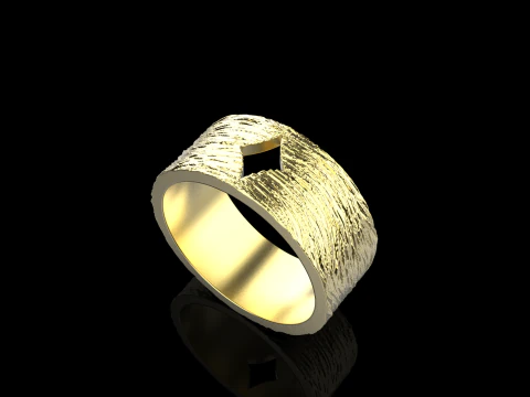 Card diamonds ring model 633 3D Print Model