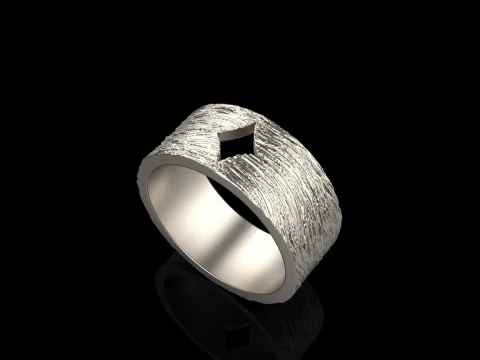 Card diamonds ring model 633 3D Print Model