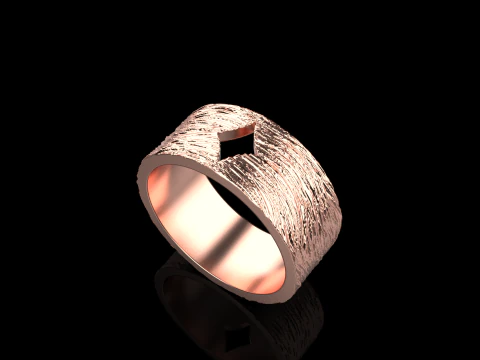 Card diamonds ring model 633 3D Print Model