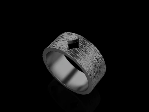 Card diamonds ring model 633 3D Print Model