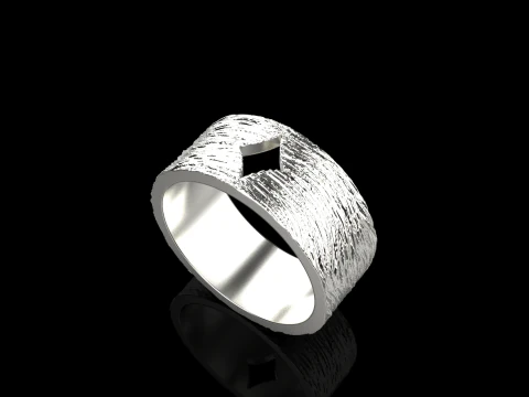 Card diamonds ring model 633 3D Print Model
