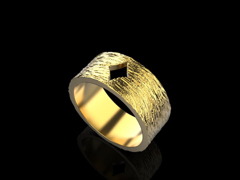 Karciany pierścionek z brylantami model 633 Model do druku 3D