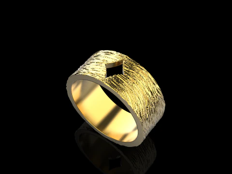 Card diamonds ring model 633 3D Print Model