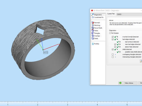 Karciany pierścionek z brylantami model 633 Model do druku 3D