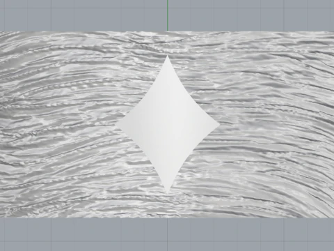 Card diamonds ring model 633 3D Print Model