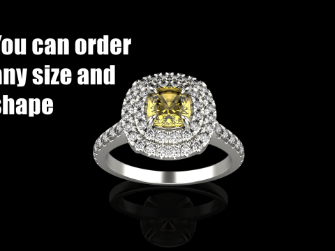 婚約指輪 モデル632 3Dプリントモデル