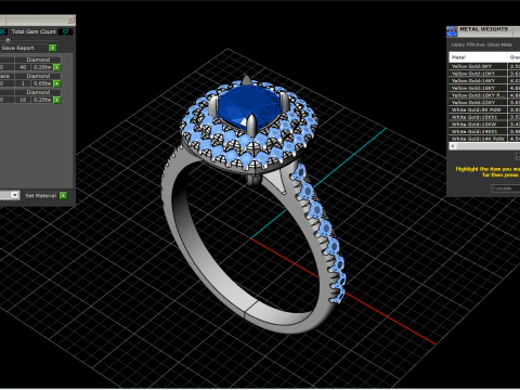 Engagement ring model 632 3D Print Model