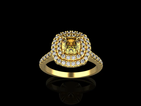 Engagement ring model 632 3D Print Model