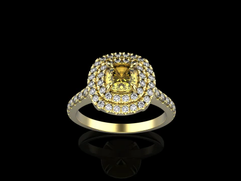 Engagement ring model 632 3D Print Model
