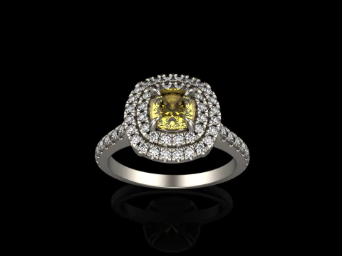 Engagement ring model 632 3D Print Model