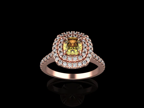 Engagement ring model 632 3D Print Model