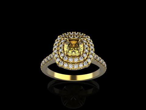 Engagement ring model 632 3D Print Model
