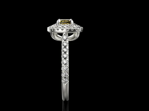 Engagement ring model 632 3D Print Model