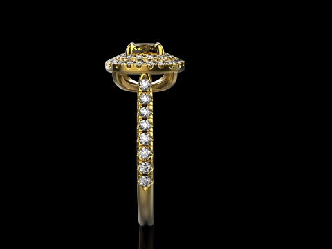 Engagement ring model 632 3D Print Model