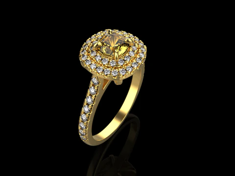 Engagement ring model 632 3D Print Model