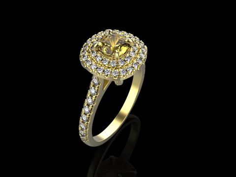 Engagement ring model 632 3D Print Model