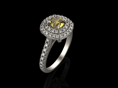 Engagement ring model 632 3D Print Model