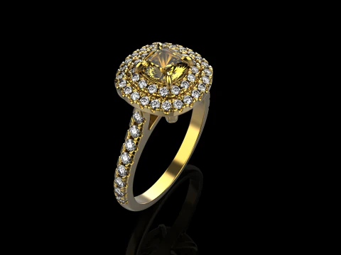 Engagement ring model 632 3D Print Model