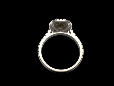 Engagement ring model 632 3D Print Model