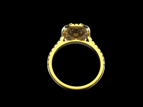 Engagement ring model 632 3D Print Model