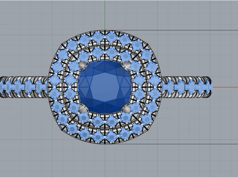 Engagement ring model 632 3D Print Model