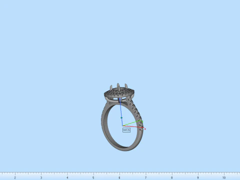 Engagement ring model 632 3D Print Model