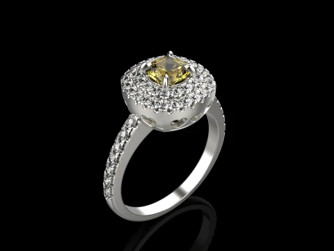 Engagement ring model 631 3D Print Model