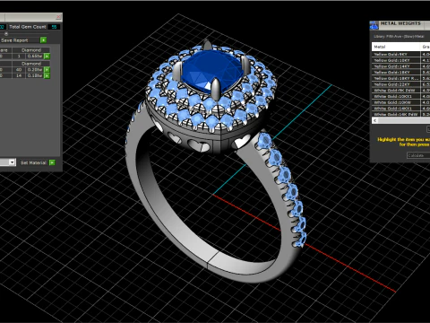 Engagement ring model 631 3D Print Model