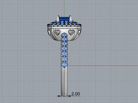 Engagement ring model 631 3D Print Model