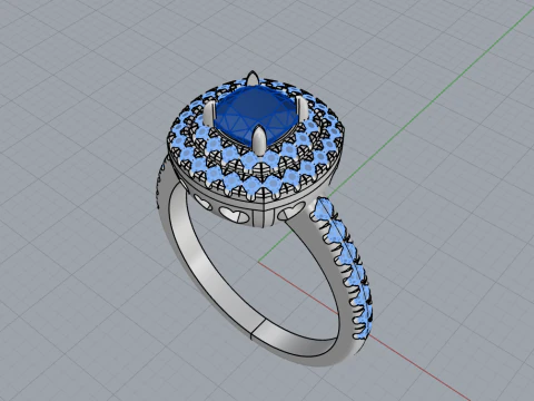 Engagement ring model 631 3D Print Model