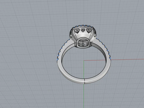 Engagement ring model 631 3D Print Model