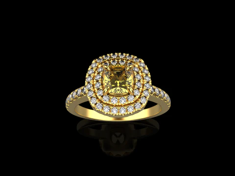 Engagement ring model 631 3D Print Model