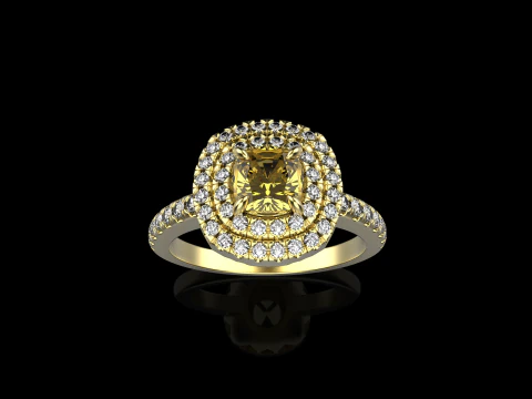 Engagement ring model 631 3D Print Model